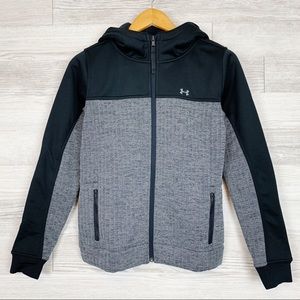 UA Under Armor Cold Gear Full Zip Hooded Jacket